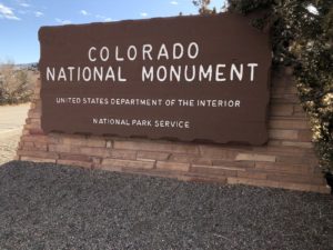 Two Day Itinerary for Grand Junction Visit includes the Colorado National Monument - East Entrance sign