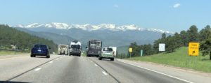 driving I-70 Colorado - from Denver to Grand Junction chain up area