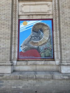 GJ Union Depot window artwork