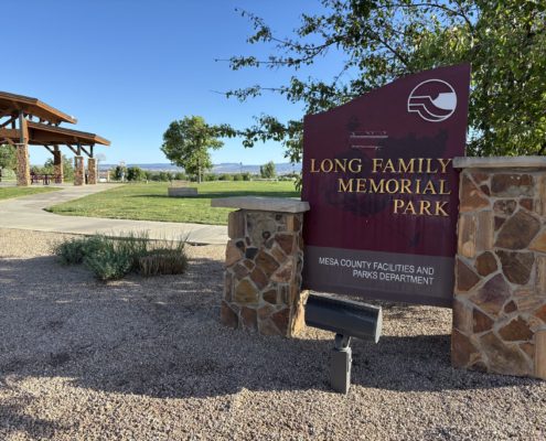 Long Family Memorial Park Entrance Sign