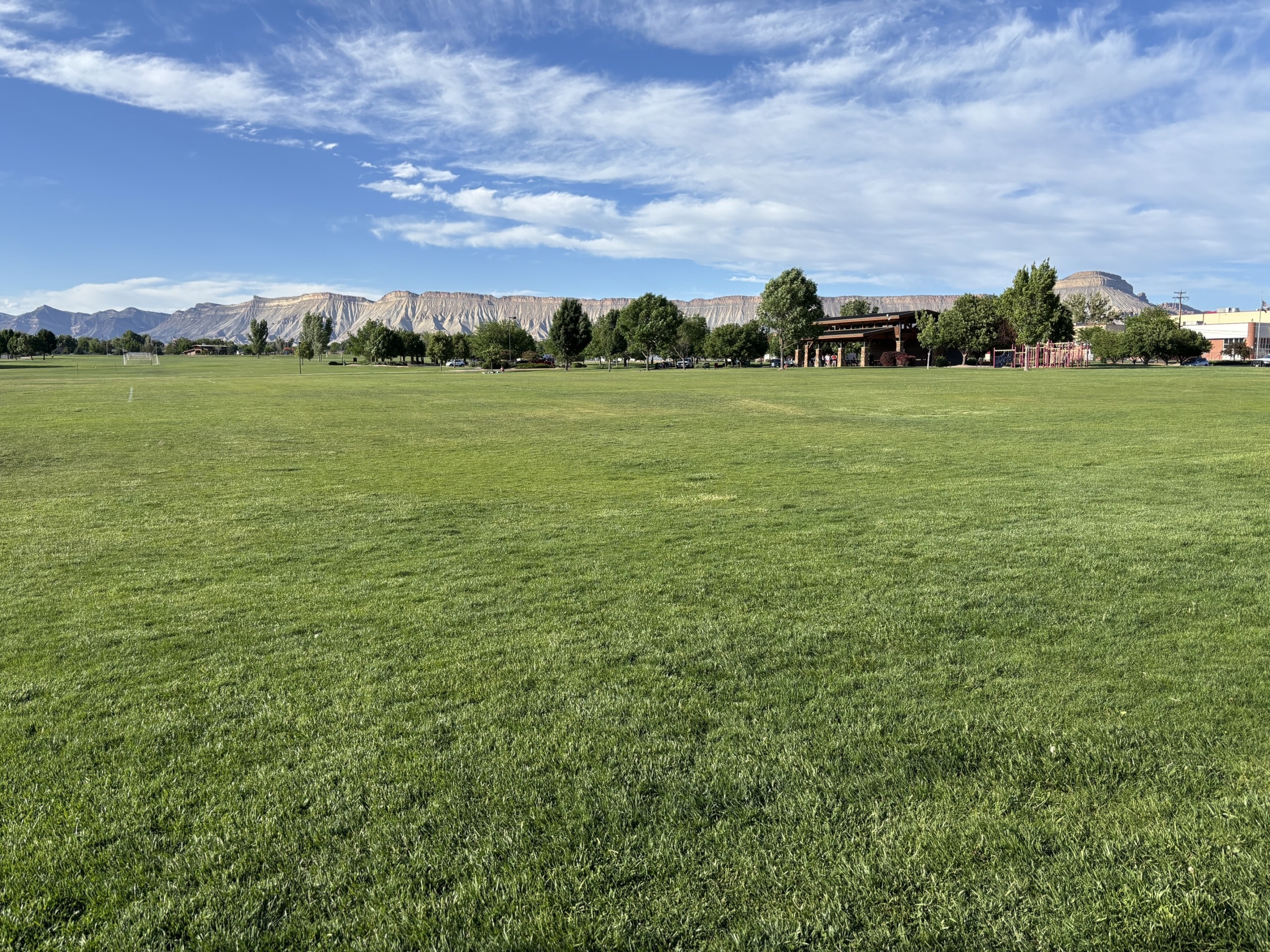 Long Family Park fields and Mt Garfield