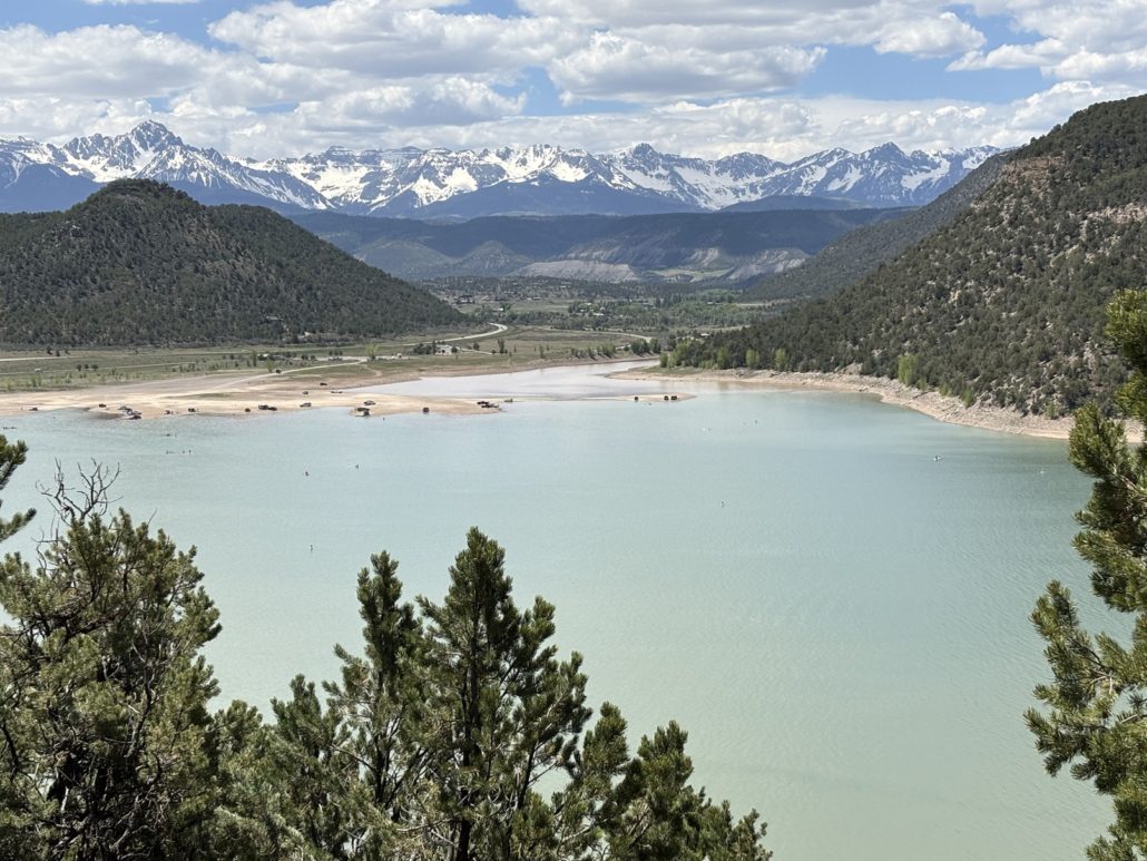 Ridgway State Park View from the Overlook with the San Juan Mountains