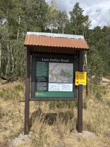 Last Dollar Road sign on the Telluride side