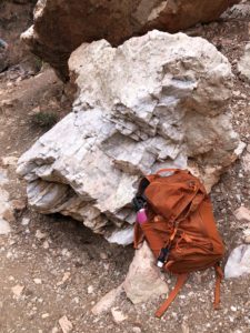 Flash 22 REI backpack resting on rocks near Mica Mine