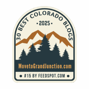 30 Best Colorado Blogs by Feedspot.com badge for 2025 because #15 is movetograndjunction.com