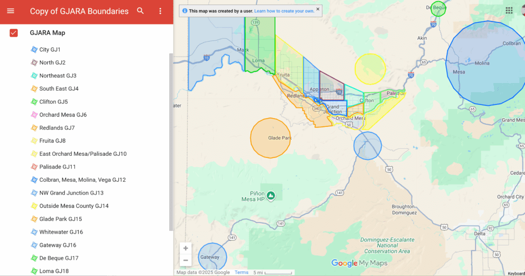 Grand Junction Area Association of Realtors Boundary Map