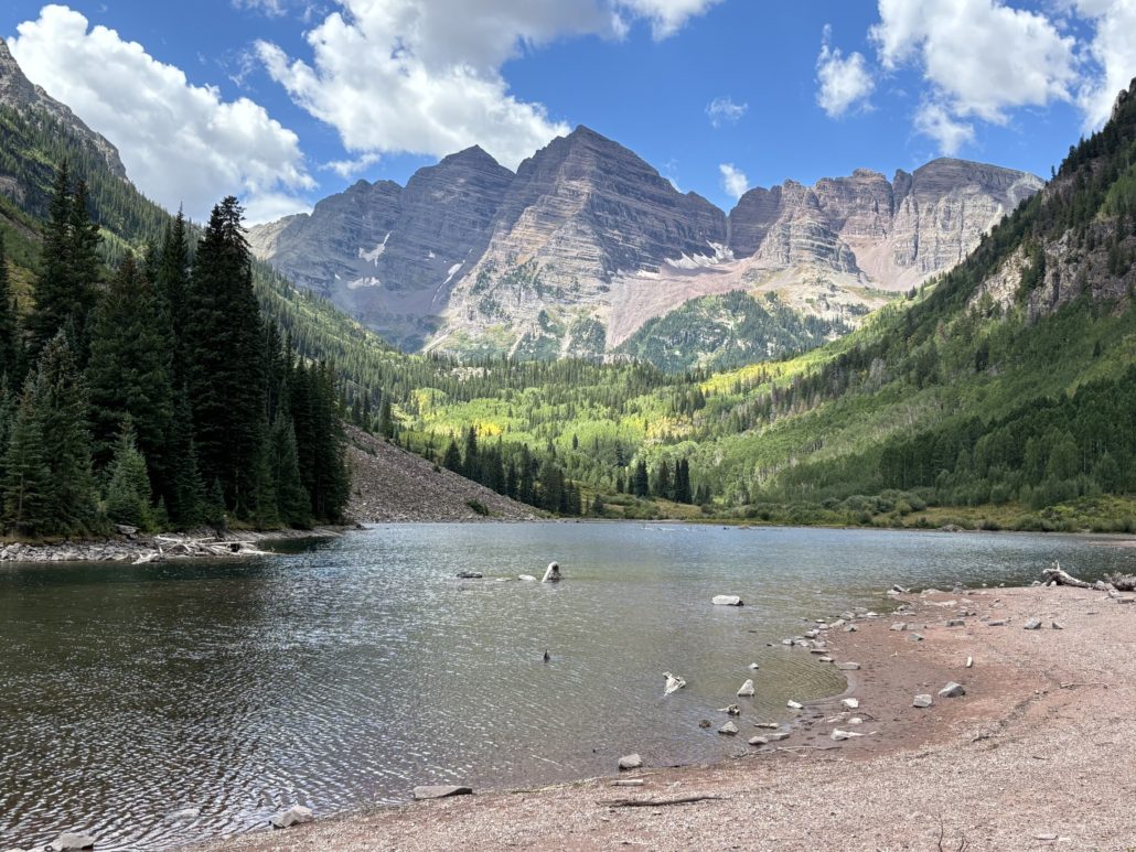 Top 30 Colorado Blogs award for movetograndjunction.com here's a photo of Maroon Bells near Aspen CO