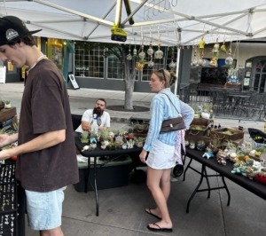 Megan shopping at the Grand Junction Market on Main Farmers Market